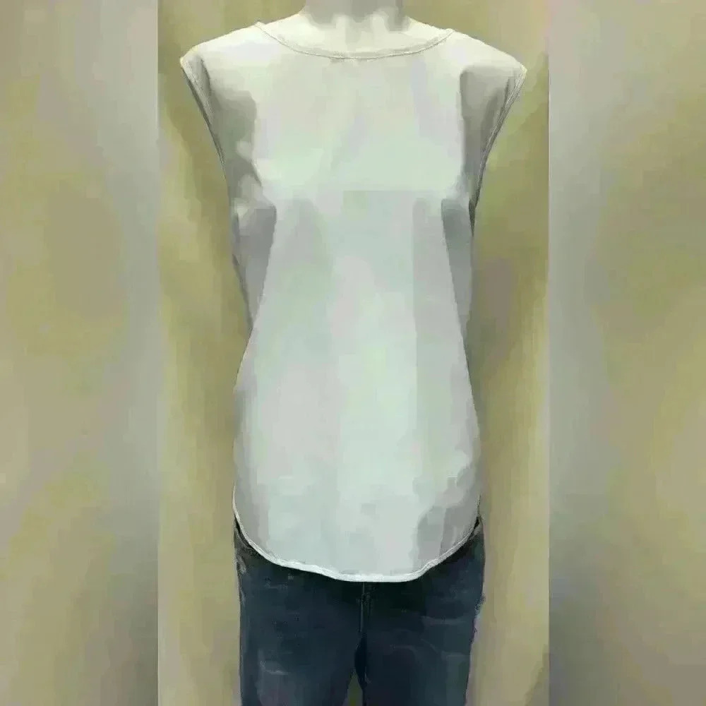 Yuzao White Sleeveless Shirt Size XL NWOT